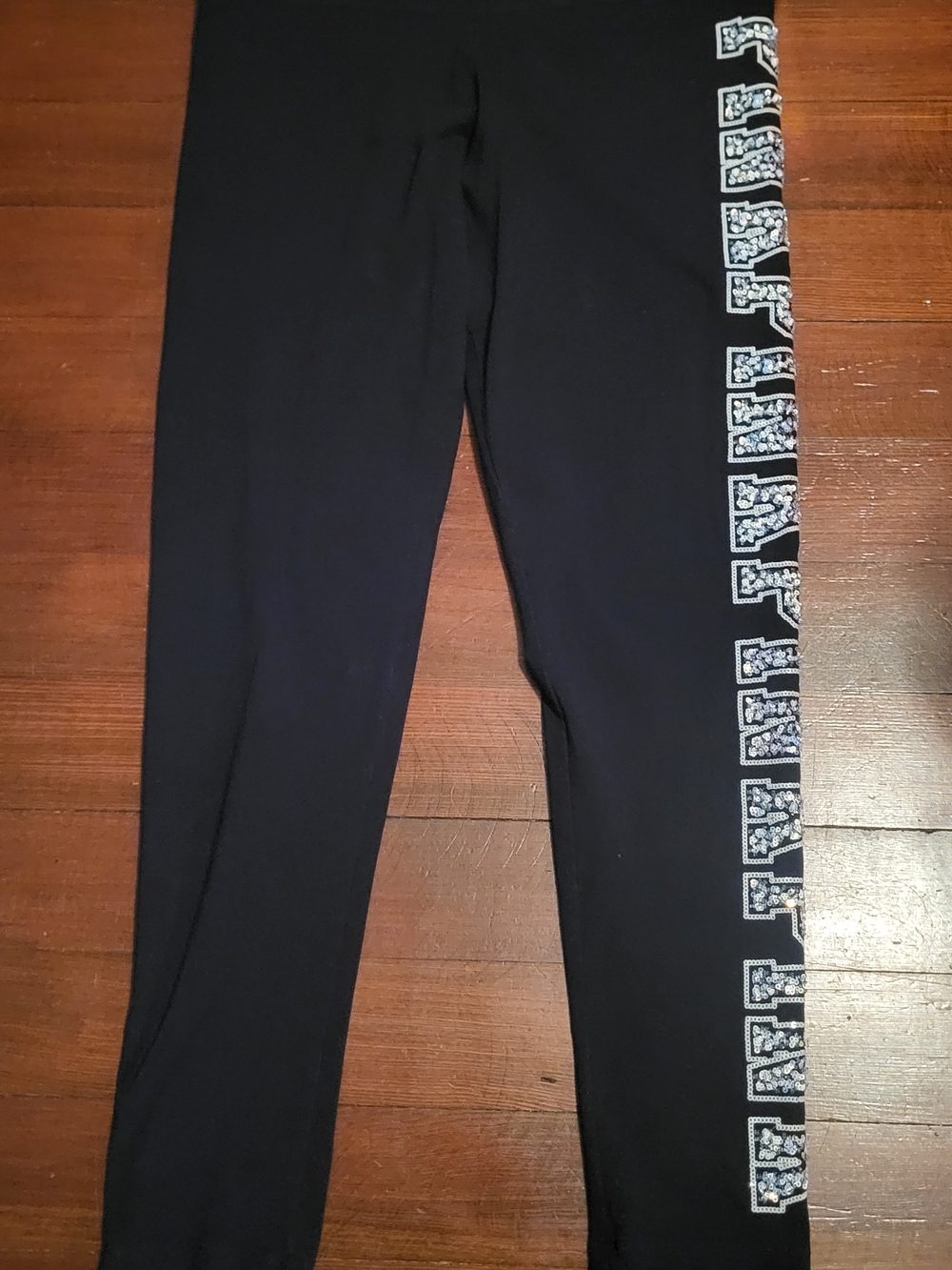 PINK Victoria's Secret Black Mermaid Bling Leggings